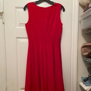 J. Peterman red sleeveless dress